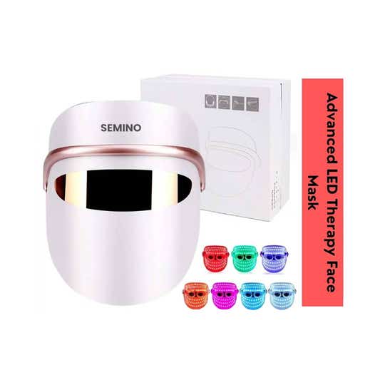 SEMINO Advanced LED Light Therapy Face Mask - White