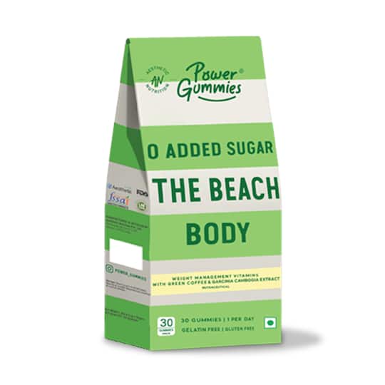 Power Gummies The Beach Body with Green Coffee 30 Gummies with 0 Added Sugar