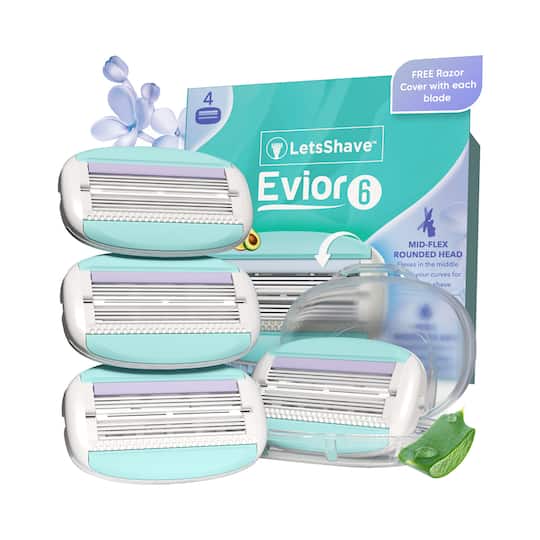 LetsShave Pro 6 Plus Razor Blades Set - Yellow (12Pcs)