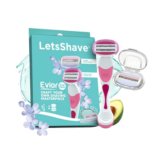 LetsShave Evior 6 Shaving Razor Mid-Flex Blades & Dual Moisture Bar infused for Women (1 pc)