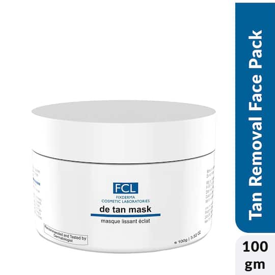Fixderma Cosmetic Laboratories De Tan Mask For Tanning & Dark Skin,Cleans Pores & Removes Blackheads (100g)