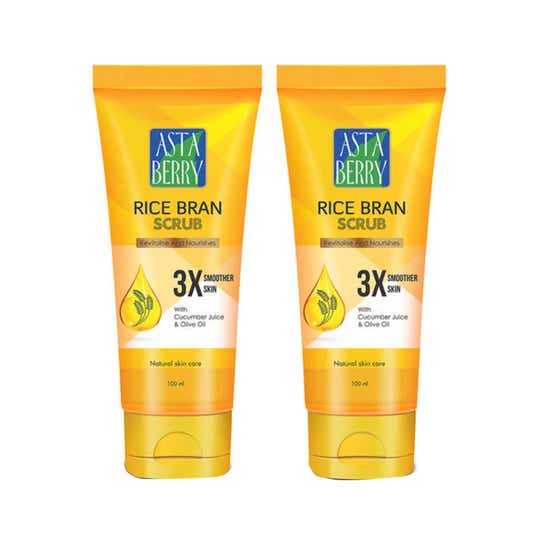 Astaberry Professional Rice Bran Scrub - (2Pcs)