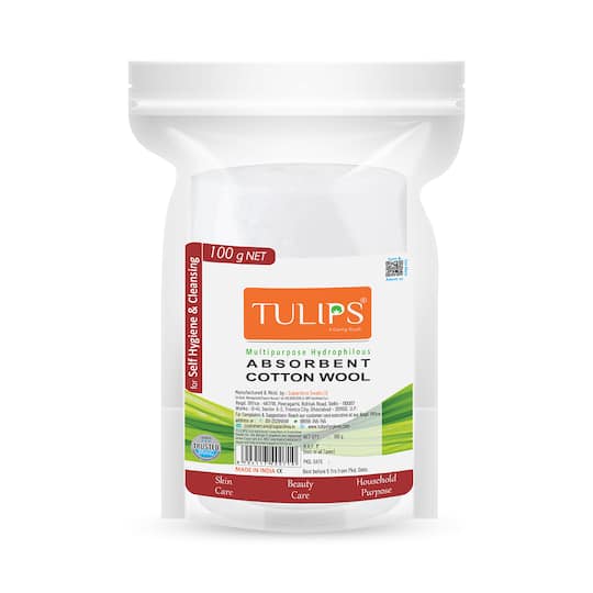 Tulips Absorbent Cotton Roll - (100g)
