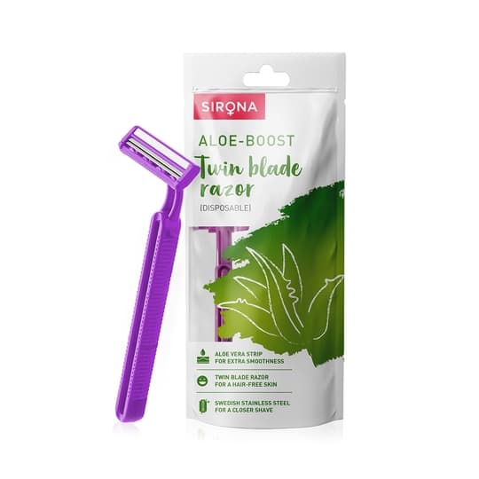 Sirona Aloe Boost Twin Blade Disposable Body Razor For Women