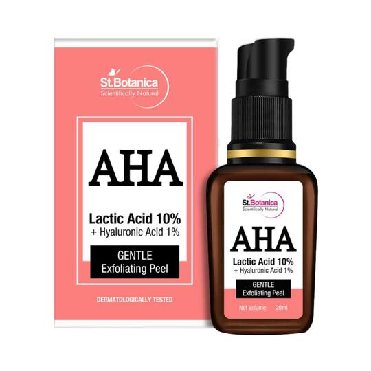 St.Botanica Aha Lactic Acid 10% & Hyaluronic Acid 1% Gentle Exfoliating Skin Peel (20ml)
