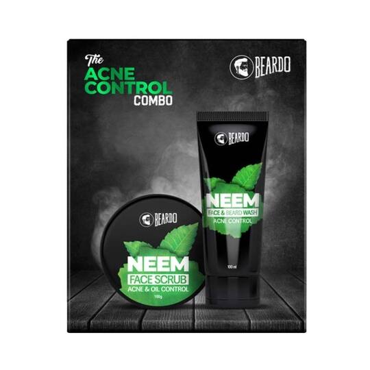 Beardo Acne Control Neem Face Wash And Scrub Combo (2Pcs)