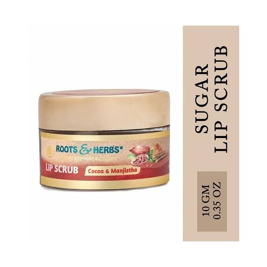 Roots & Herbs Cocoa & Manjistha Sugar Lip Scrub (10g)