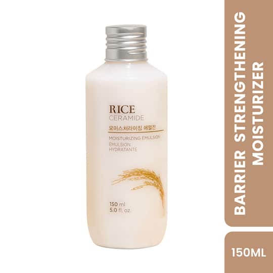 The Face Shop Rice & Ceramide Moisturizing Emulsion Cream - Korean Brightening Moisturizer (150ml)