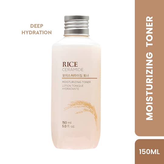 The Face Shop Rice & Ceramide Moisturizing Toner - Korean Beauty Skincare for Brightness (150ml)