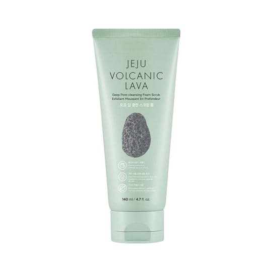 The Face Shop Jeju Volcanic Lava Deep Pore-Cleansing Foam Scrub (140ml)