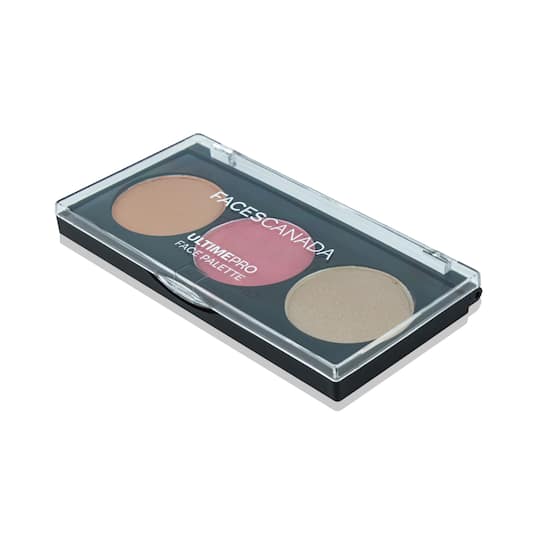 Faces Canada Ultime Pro Face Palette - Rise, 3in1 Bronzer+Highlighter+Blush, Shimmer Finish (12 g)