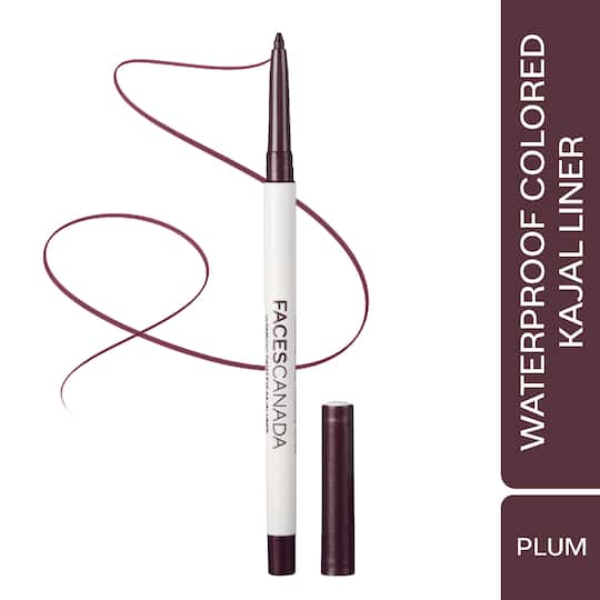 Faces Canada Ultime Pro Twist Eye Kajal Liner - Plum, Intense Color, 24HR Stay, Waterproof (0.35 g)