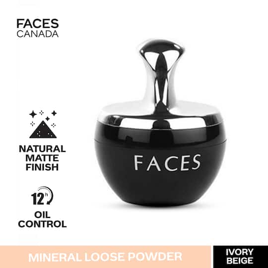 Faces Canada Ultime Pro Mineral Loose Powder - Ivory Beige 02, Luminous Matte Setting Powder (7 g)