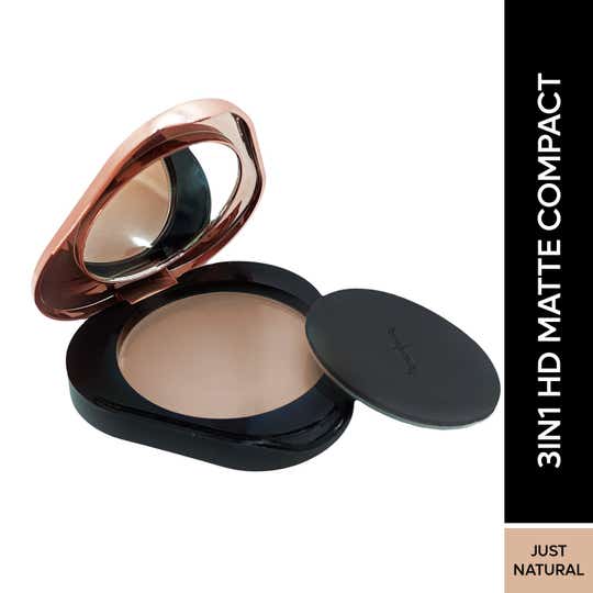 Faces Canada 3 in 1 HD Matte Compact - Just Natural 02, Compact + Foundation + Hydration (8 g)
