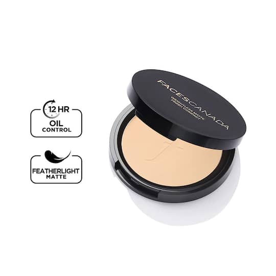 Faces Canada Weightless Matte Finish Compact Powder - Natural, Non Oily Matte Pressed Powder (9 g)