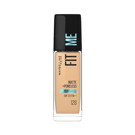 Maybelline New York Fit Me Matte + Poreless Liquid Foundation SPF 22 - 128 Warm Nude (30 ml)