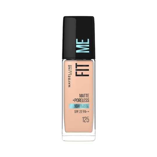 Maybelline New York Fit Me Matte + Poreless Liquid Foundation SPF 22 - 125 Nude Beige (30ml)