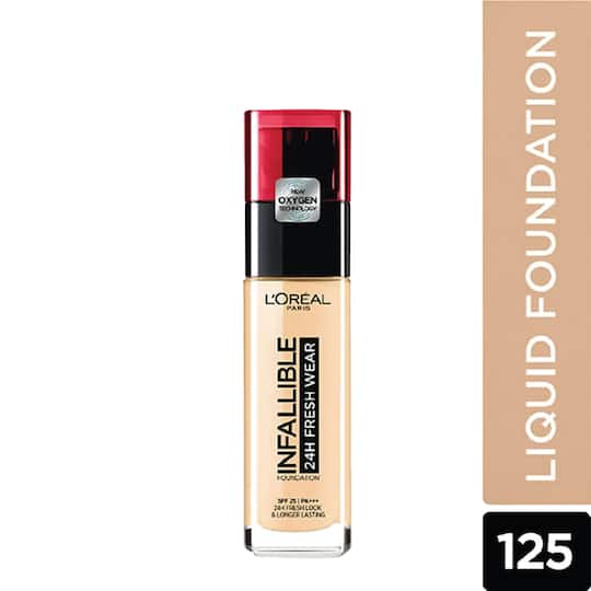 L'Oreal Paris Infallible 32H Fresh Wear Foundation, 125 Natural Rose (30 ml)