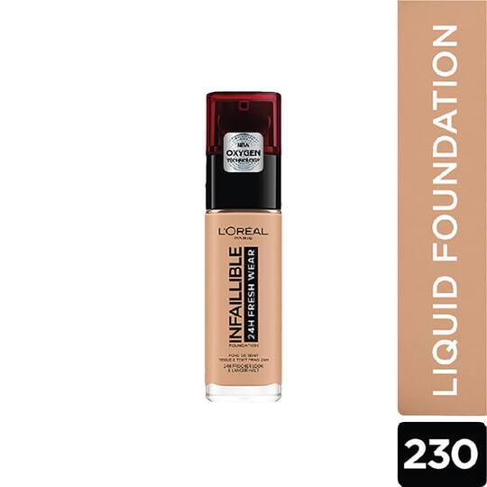 L'Oreal Paris Infallible 24H Fresh Wear Foundation, 230 Radiant Honey