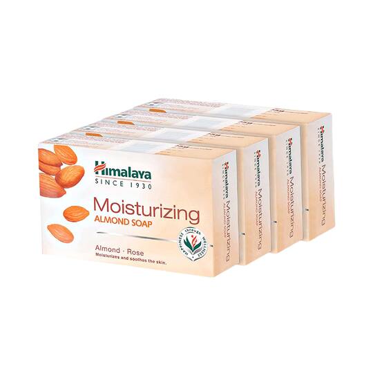 Himalaya Almond & Rose Soap - Pack of 4 (75g Each)