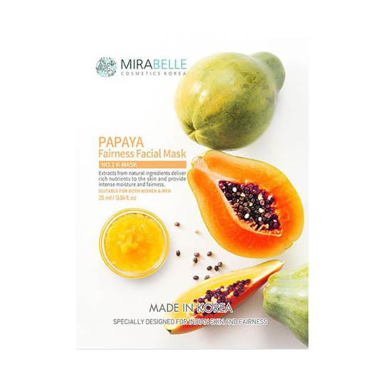 Mirabelle Cosmetics Korea Papaya Fairness Facial Mask (25ml)