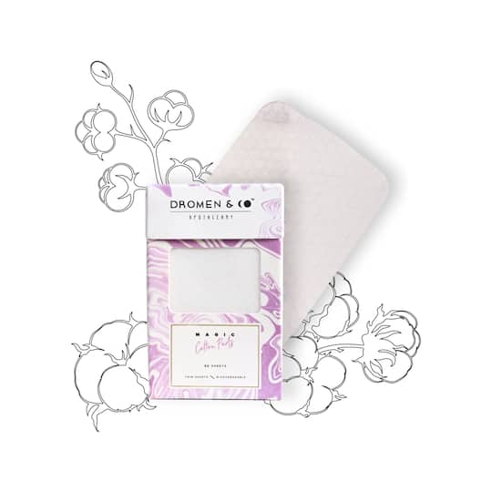 DROMEN & CO Magic Makeup Remove Cotton Pads - (50 Sheets)