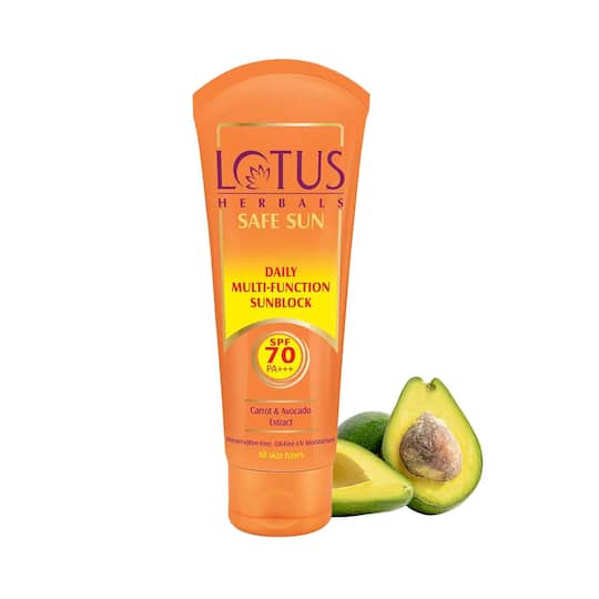 Lotus Herbals Safe Sun Daily Multi-Function Sunblock SPF 70 Sunscreen - (60g)