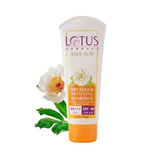 Lotus Herbals Safe Sun Dry-Touch Whitening Sun Block SPF 40 (50g)