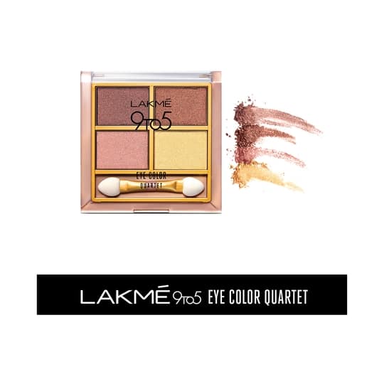 Lakme 9To5 Eye Color Quartet Eye Shadow - Desert Rose (7g)