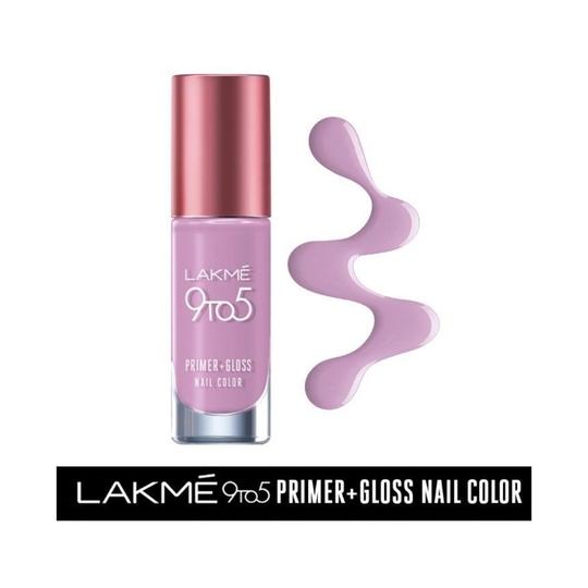 Lakme 9 To 5 Primer + Gloss Nail Color - Lavender Breeze (6ml)