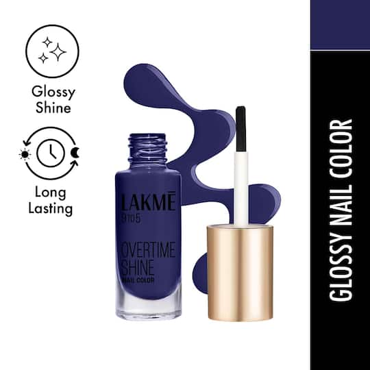 Lakme 9to5 Primer + Gloss Nail Colour - Summer Blue (6 ml)