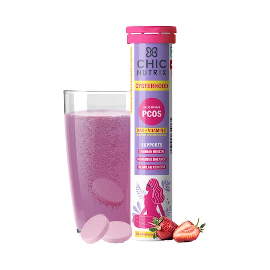 Chicnutrix Cysterhood 600Mg N-Acetylcysteine & Vitamin C Tablets - Strawberry Flavour (20pcs)