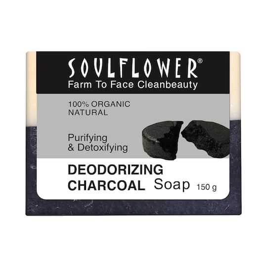 Soulflower Deodorizing Charcoal Soap - (150g)