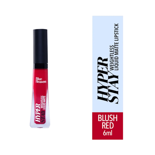 Blue Heaven Hyper Stay Weightless Liquid Matte Lipstick - 10 Blush Red (6ml)