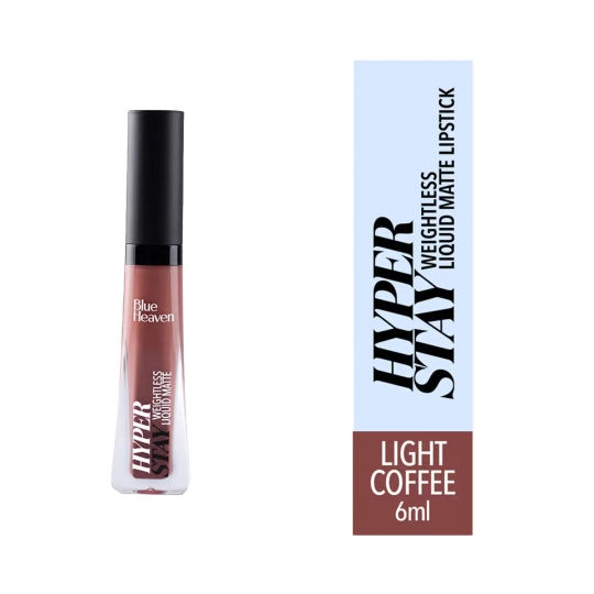 Blue Heaven Hyper Stay Weightless Liquid Matte Lipstick - 11 Light Coffee (6ml)