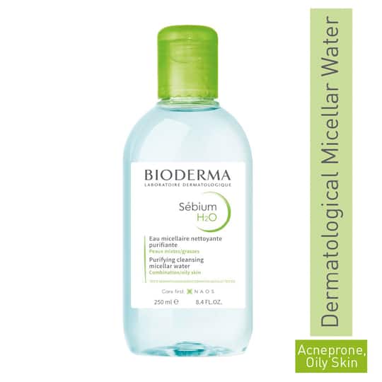 Bioderma Sebium H2O Purifying Micellar Cleansing Water And Makeup Removing Solution (250ml)