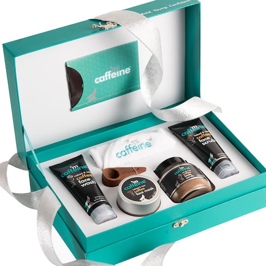 mCaffeine Coffee Mood Skin Care Gift Kit for Women & Men (4 Pcs)