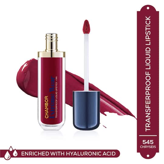 Chambor Extreme Wear Transferproof Liquid Lipstick + HA - 408 (6 ml)