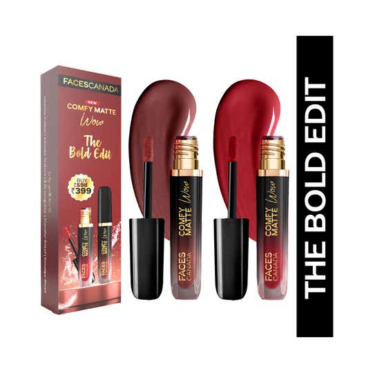 Faces Canada Wow Liquid Lipstick Set- The Bold Edit (2 pcs)