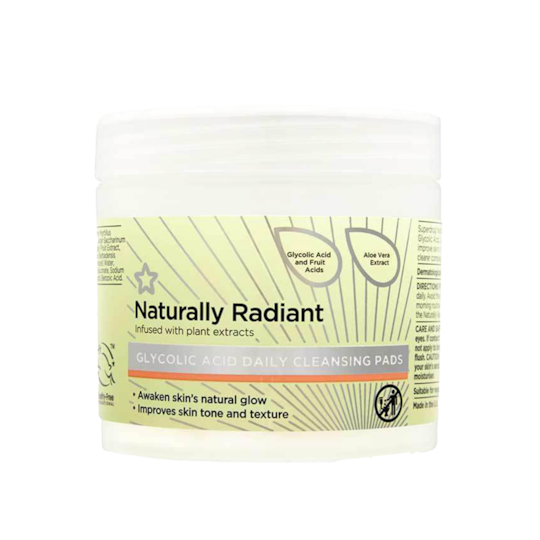 Superdrug Naturally Radiant Glycolic Acid Pads - (60 Pcs)