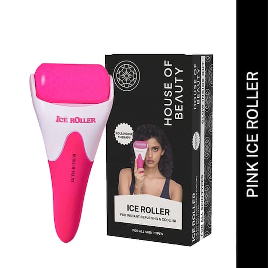 House of Beauty Ice Roller Pink For Dark Circles & Soothes Irritated & Pimpled Skin (1 Pc)