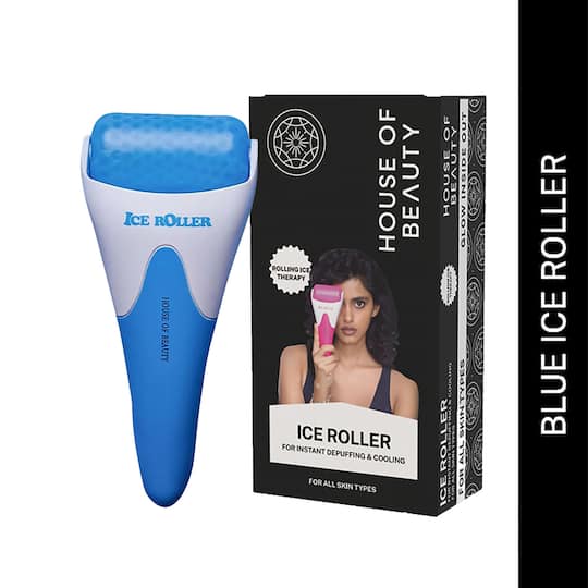 House of Beauty Ice Roller Blue For Dark Circles & Soothes Irritated & Pimpled Skin (1 Pc)