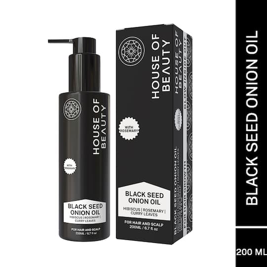 House of Beauty Blackseed Onion Oil Reduces Hair Fall With Real Kalonji Seeds Benefits (200 ml)