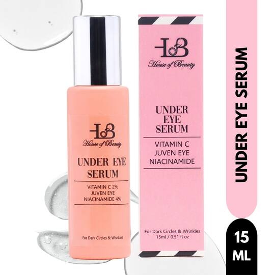 House of Beauty Under Eye Serum For Dark Circles & Hydrating Undereyes W/T Niacin & Vit-C (15 ml)