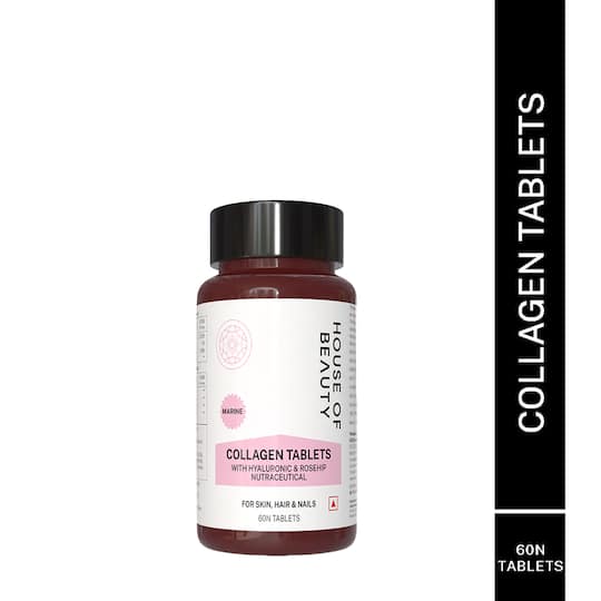 House of Beauty Collagen Tablets For Tightening, Glowing, Brightening & Spotless Skin (60 Pcs)
