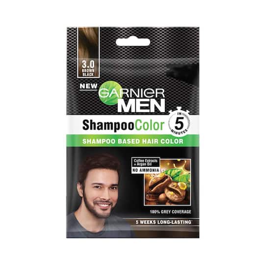Garnier Men Shampoo Hair Color - 03 Brown Black (20ml)