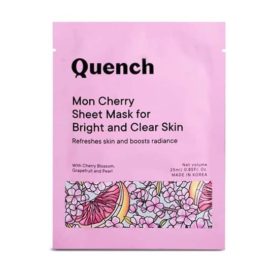 Quench Botanics Mon Cherry Sheet Mask for Bright and Clear Skin (25ml)