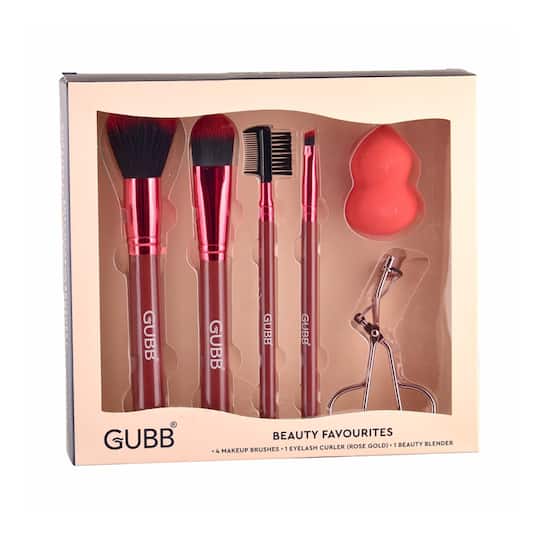 GUBB Beauty Surprise Kit - Makeup Brushes with Beauty Blender & Eyelash Curler (200g)