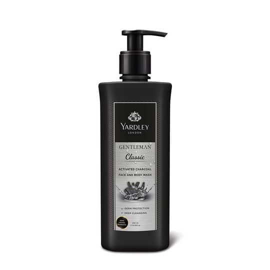 Yardley London Gentleman Classic, Activated charcoal Face and Body Wash (250ml)