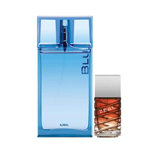 AJMAL Blu Eau De Parfum Aquatic Woody Perfume And Zeal Eau De Parfum Aquatic Woody Perfume - (2Pcs)